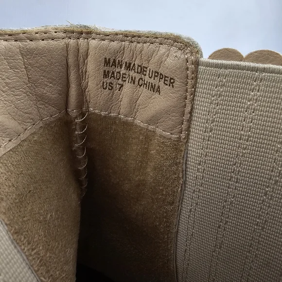 Oasis Society Aubrey Platform Vegan Leather Paneled Zip Boots Cream 7 - Picture 8 of 14